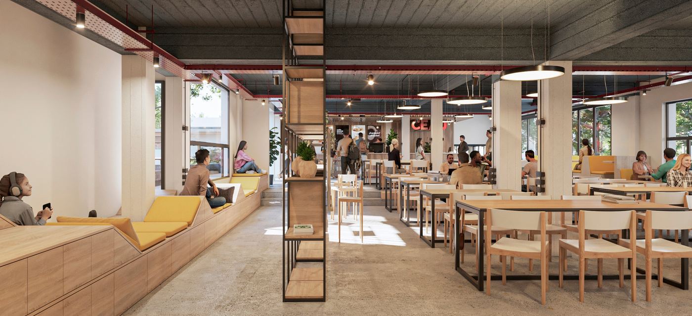 Render de la Sala de Estudio CEAU: Lugar de descanso