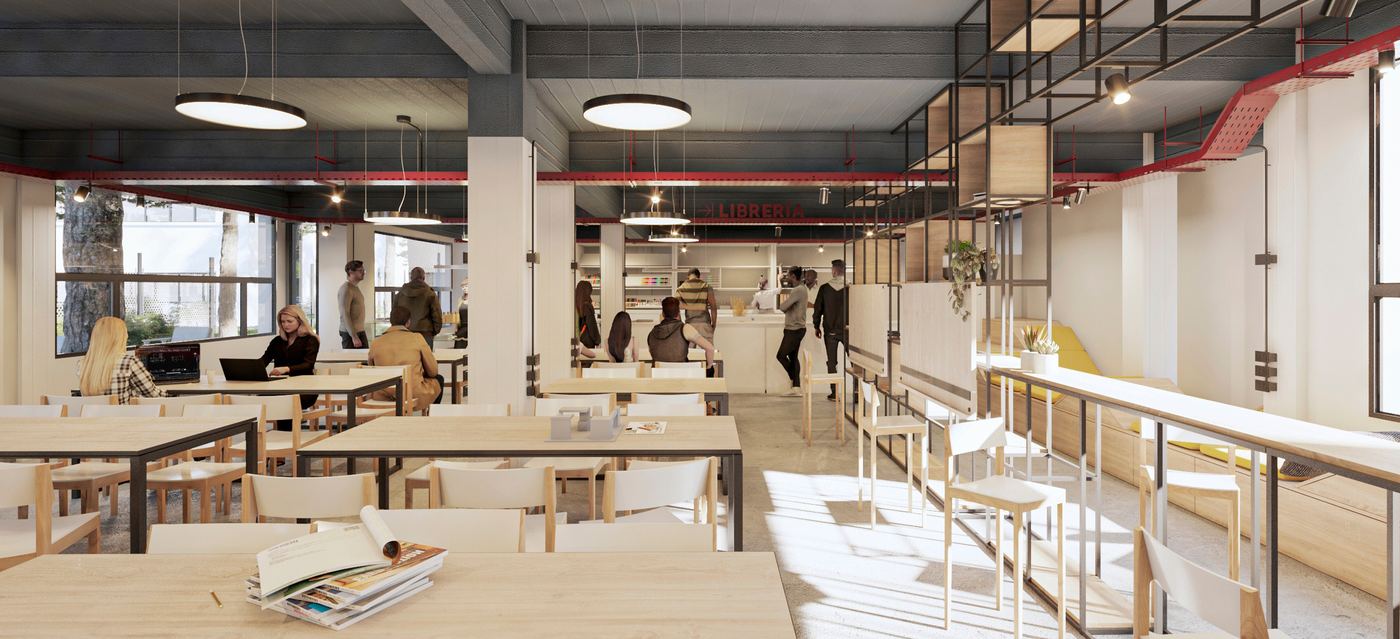 Render de la Sala de Estudio CEAU: Un mejor espacio para estudiar